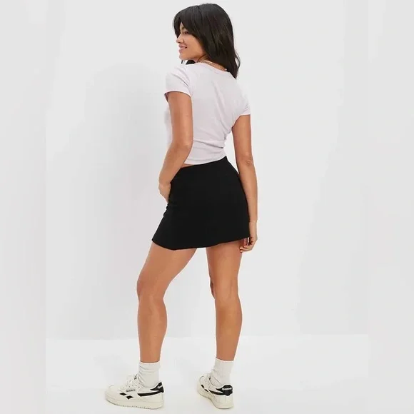 American Eagle It Knit Black Skort - Picture 2 of 7